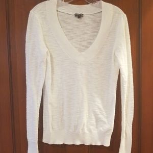 Express light weight white sweater